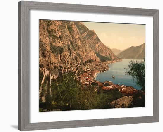 General View, Limone, Lake Garda, Italy, C.1890-C.1900-null-Framed Giclee Print