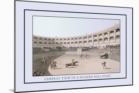 General View of a Spanish Bull Fight-J.h. Clark-Mounted Art Print