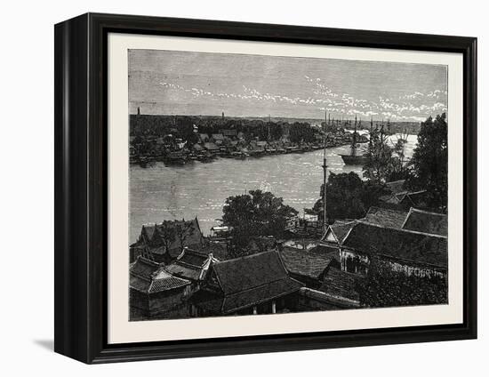 General View of Bankok and the Menam River-null-Framed Premier Image Canvas