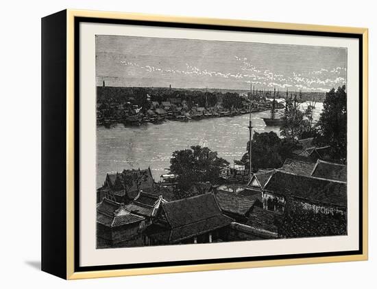 General View of Bankok and the Menam River-null-Framed Premier Image Canvas