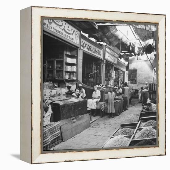 General View of Bazaar Quarter-Bob Landry-Framed Premier Image Canvas