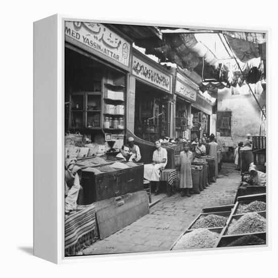 General View of Bazaar Quarter-Bob Landry-Framed Premier Image Canvas