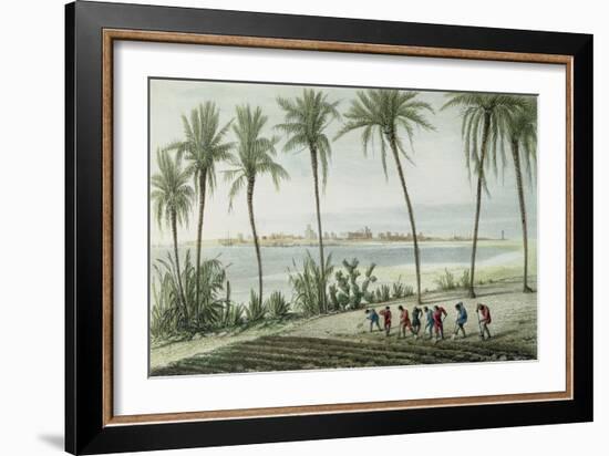 General View of Cadiz, Engraved by John Pye (1782-1874)-J. Taylor-Framed Giclee Print