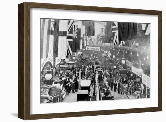 General View of Crowds Inspecting the Exhibits at a Motor Show-English Photographer-Framed Photographic Print