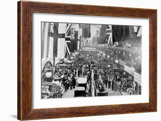 General View of Crowds Inspecting the Exhibits at a Motor Show-English Photographer-Framed Photographic Print