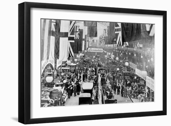 General View of Crowds Inspecting the Exhibits at a Motor Show-English Photographer-Framed Photographic Print