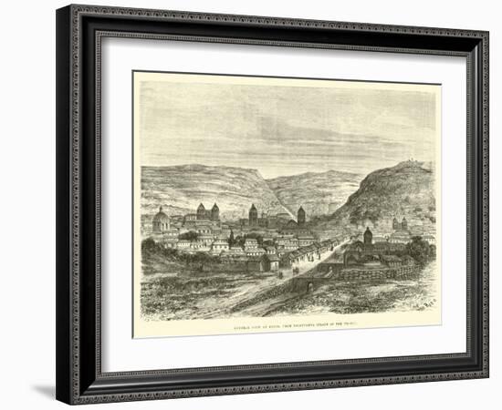 General View of Cuzco, from Iscaypampa, Plain of the Thorn-Édouard Riou-Framed Giclee Print