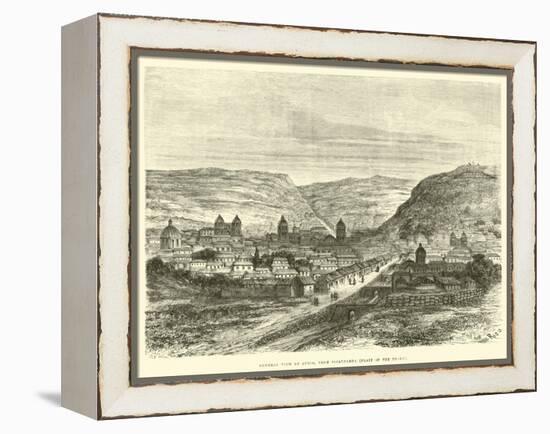 General View of Cuzco, from Iscaypampa, Plain of the Thorn-Édouard Riou-Framed Premier Image Canvas