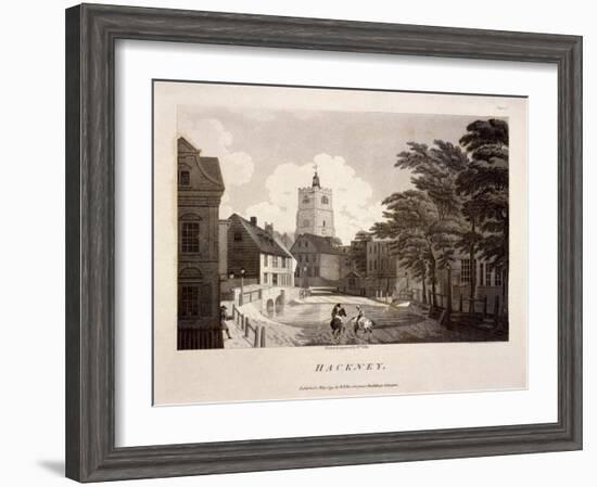 General View of Hackney, London, 1791-William Ellis-Framed Giclee Print