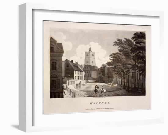 General View of Hackney, London, 1791-William Ellis-Framed Giclee Print