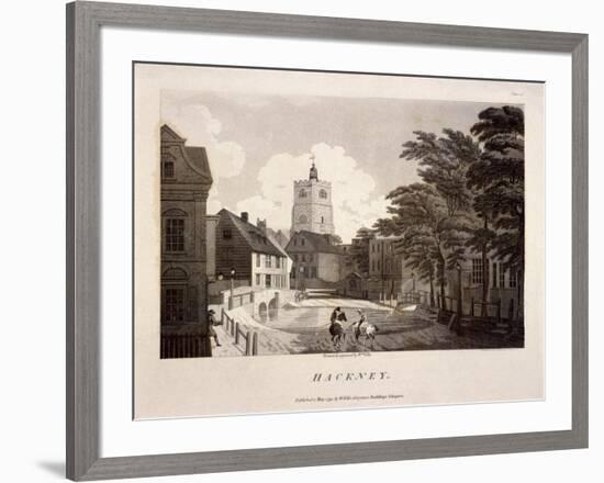 General View of Hackney, London, 1791-William Ellis-Framed Giclee Print