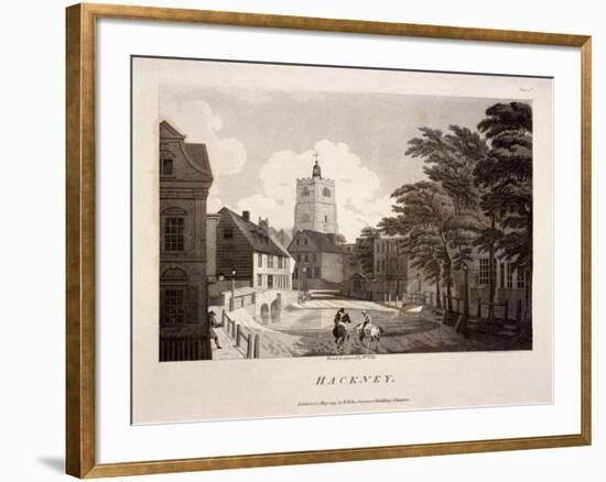 General View of Hackney, London, 1791-William Ellis-Framed Giclee Print