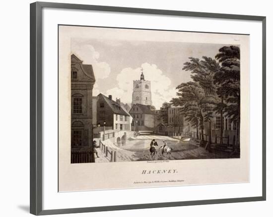 General View of Hackney, London, 1791-William Ellis-Framed Giclee Print