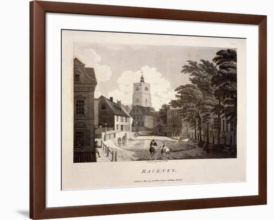 General View of Hackney, London, 1791-William Ellis-Framed Giclee Print