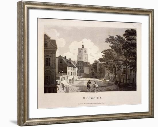 General View of Hackney, London, 1791-William Ellis-Framed Giclee Print