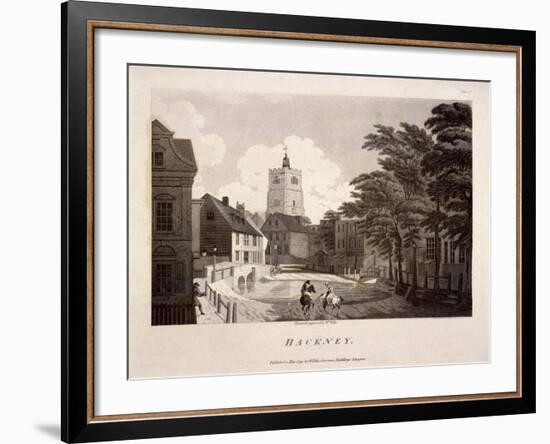 General View of Hackney, London, 1791-William Ellis-Framed Giclee Print