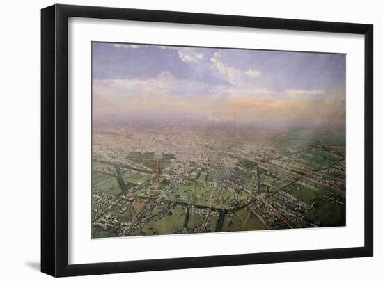 General View of Paris from a Hot-Air Balloon, 1855-Victor Navlet-Framed Giclee Print