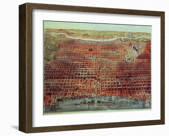 General View of Philadelphia, 1875-Currier & Ives-Framed Giclee Print