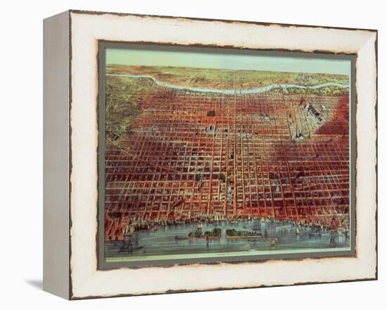 General View of Philadelphia, 1875-Currier & Ives-Framed Premier Image Canvas