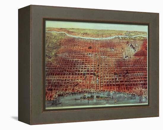 General View of Philadelphia, 1875-Currier & Ives-Framed Premier Image Canvas