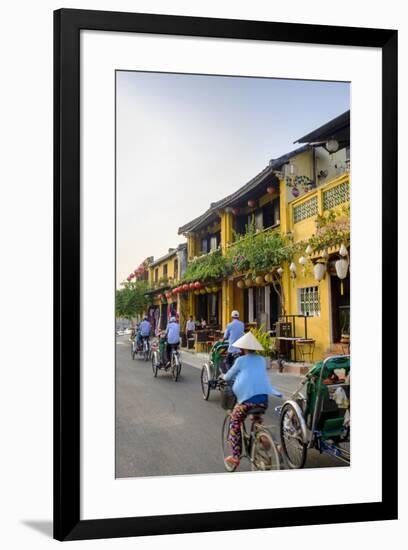 General view of shop houses and bicycles in Hoi An, Vietnam, Indochina, Southeast Asia, Asia-Alex Robinson-Framed Photographic Print