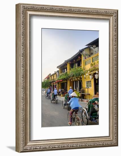 General view of shop houses and bicycles in Hoi An, Vietnam, Indochina, Southeast Asia, Asia-Alex Robinson-Framed Photographic Print