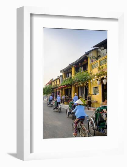 General view of shop houses and bicycles in Hoi An, Vietnam, Indochina, Southeast Asia, Asia-Alex Robinson-Framed Photographic Print