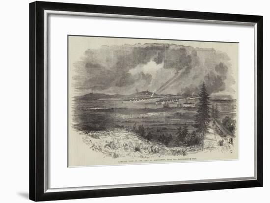 General View of the Camp at Aldershott, from the Farnborough Road-null-Framed Giclee Print