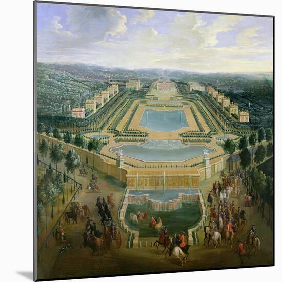 General View of the Chateau and the Pavilions at Marly, 1722-Pierre-Denis Martin-Mounted Giclee Print