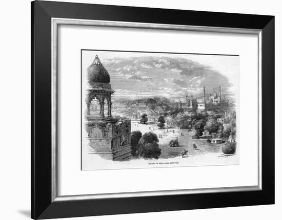 General View of the City with the Jama Masjid Mosque in the Distance-null-Framed Art Print