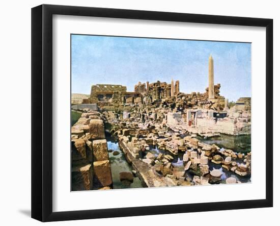 General View of the Grand Temple of Amun-Re, Karnak, Luxor, Egypt, 20th Century-null-Framed Giclee Print