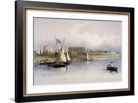General View of the Ruins of Luxor, from the Nile-David Roberts-Framed Giclee Print