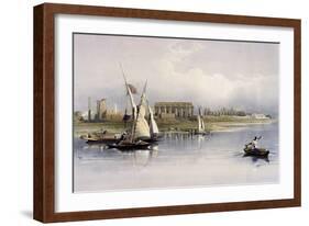 General View of the Ruins of Luxor, from the Nile-David Roberts-Framed Giclee Print