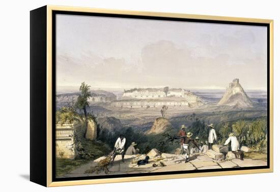 General View of Uxmal, Taken from the Archway of Las Monjas, from 'Views of Ancient Monuments in…-Frederick Catherwood-Framed Premier Image Canvas