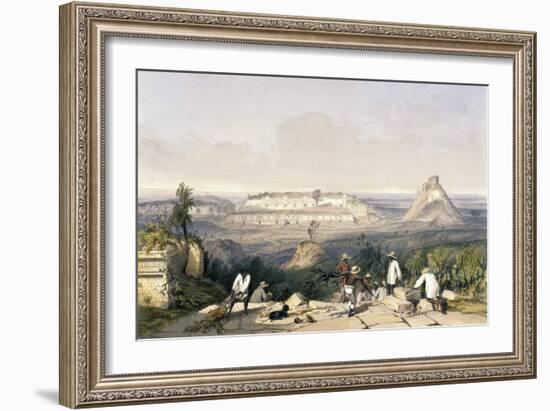 General View of Uxmal, Taken from the Archway of Las Monjas, from 'Views of Ancient Monuments in…-Frederick Catherwood-Framed Giclee Print