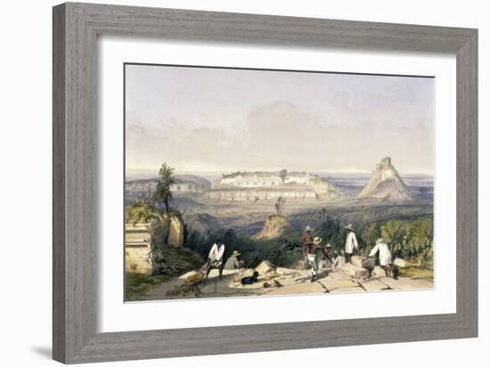 General View of Uxmal, Taken from the Archway of Las Monjas, from 'Views of Ancient Monuments in…-Frederick Catherwood-Framed Giclee Print