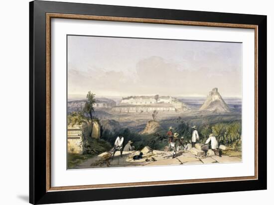 General View of Uxmal, Taken from the Archway of Las Monjas, from 'Views of Ancient Monuments in…-Frederick Catherwood-Framed Giclee Print