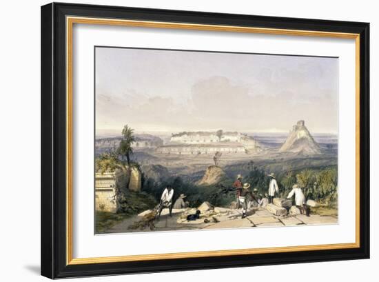 General View of Uxmal, Taken from the Archway of Las Monjas, from 'Views of Ancient Monuments in…-Frederick Catherwood-Framed Giclee Print