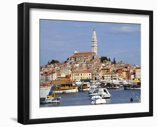 General View with St. Euphemia Church, Istrian Peninsula, Rovinj, Croatia-Prisma-Framed Photographic Print