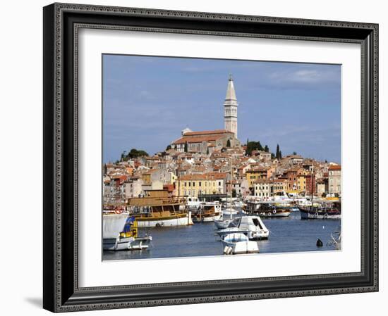 General View with St. Euphemia Church, Istrian Peninsula, Rovinj, Croatia-Prisma-Framed Photographic Print