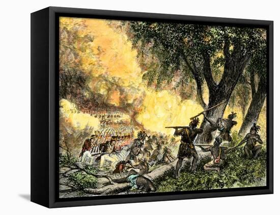 General Wayne's Victory at the Battle of Fallen Timbers, c.1794-null-Framed Premier Image Canvas