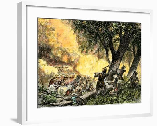 General Wayne's Victory at the Battle of Fallen Timbers, c.1794-null-Framed Giclee Print