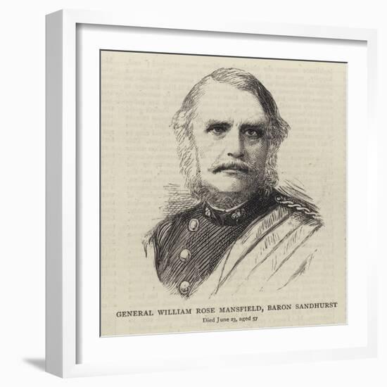 General William Rose Mansfield, Baron Sandhurst-null-Framed Giclee Print