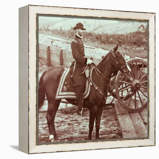 General William T. Sherman (1820-91) in Atlanta, Ga (B/W Photo)-Mathew Brady-Framed Premier Image Canvas
