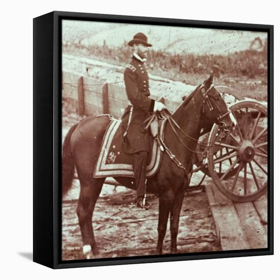 General William T. Sherman (1820-91) in Atlanta, Ga (B/W Photo)-Mathew Brady-Framed Premier Image Canvas