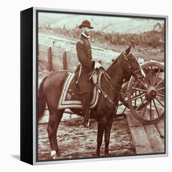 General William T. Sherman (1820-91) in Atlanta, Ga (B/W Photo)-Mathew Brady-Framed Premier Image Canvas