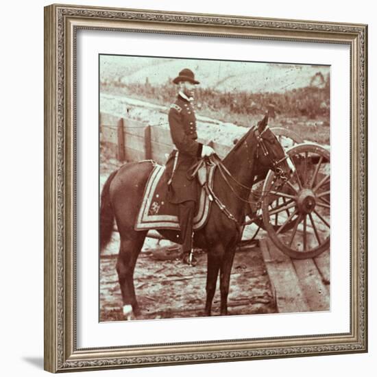 General William T. Sherman (1820-91) in Atlanta, Ga (B/W Photo)-Mathew Brady-Framed Giclee Print