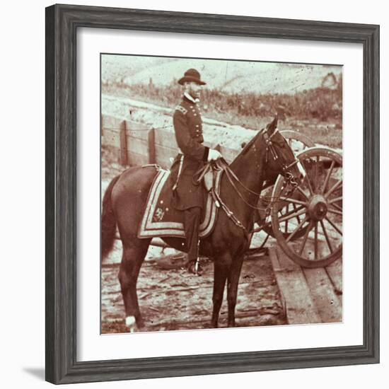 General William T. Sherman (1820-91) in Atlanta, Ga (B/W Photo)-Mathew Brady-Framed Giclee Print