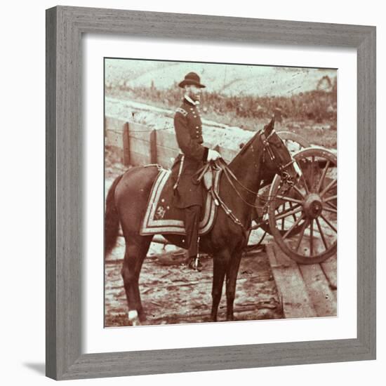 General William T. Sherman (1820-91) in Atlanta, Ga (B/W Photo)-Mathew Brady-Framed Giclee Print