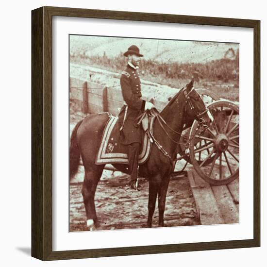 General William T. Sherman (1820-91) in Atlanta, Ga (B/W Photo)-Mathew Brady-Framed Giclee Print